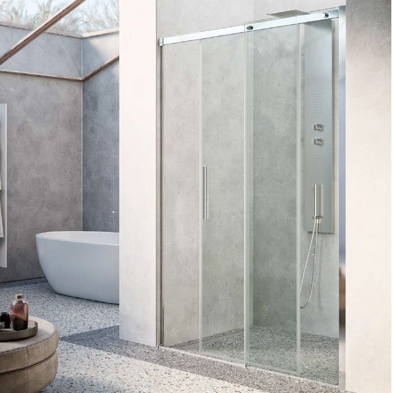 Porta doccia scorrevole per nicchia da 120 cm in Cristallo Temperato da 8 mm Anticalcare - DocciaGo  PureGlass