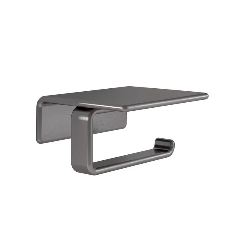 Covered wall-mounted toilet paper holder in Brass and AISI 304 Steel Gedy Il Giglio series - Chrome