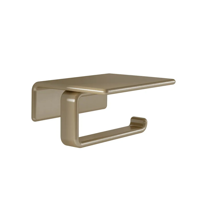 Covered wall-mounted toilet paper holder in Brass and AISI 304 Steel Gedy Il Giglio series - Chrome