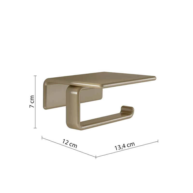 Covered wall-mounted toilet paper holder in Brass and AISI 304 Steel Gedy Il Giglio series - Chrome