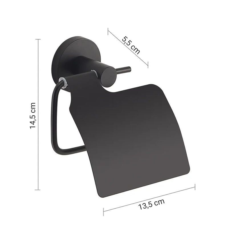 Abdeckte Toilettenpapierhalter aus Edelstahl und Cromall Gedy Serie Felce - Verchromt