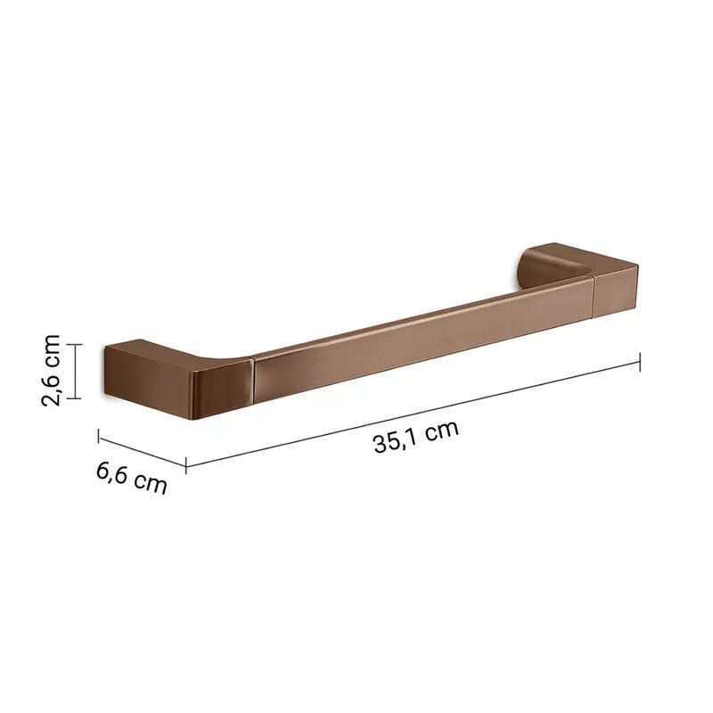 Wall towel holder Gedy Pirenei series 35 cm - Gun Metal