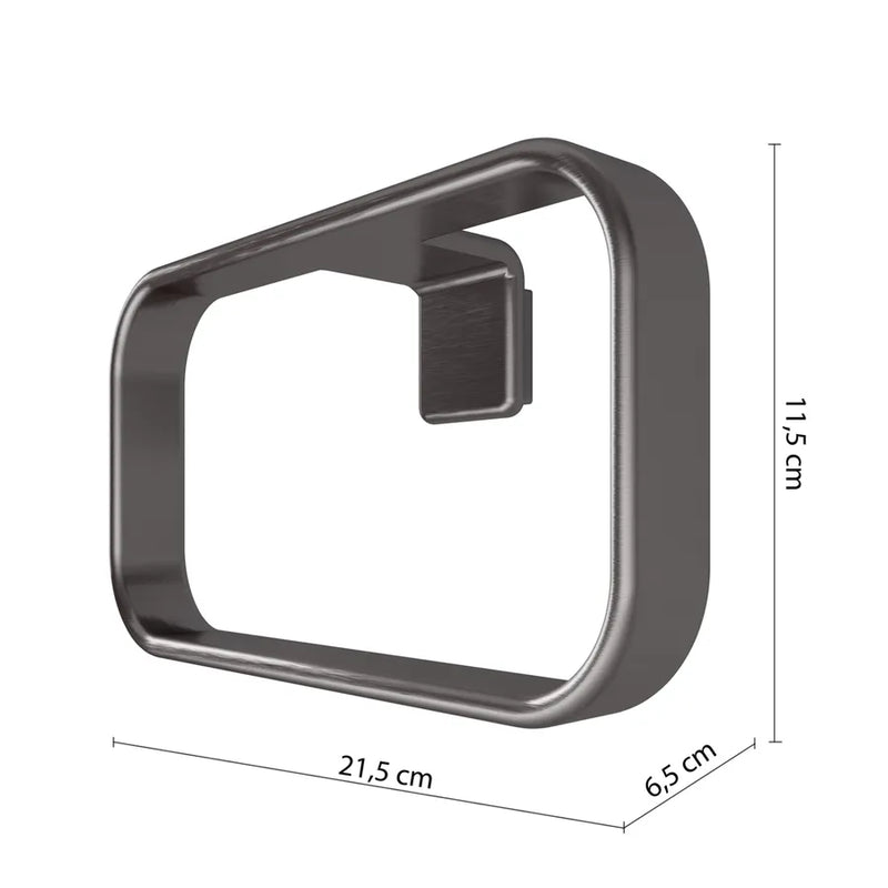Wall-mounted ring napkin holder in AISI 304 Steel Gedy Il Giglio series - Chrome
