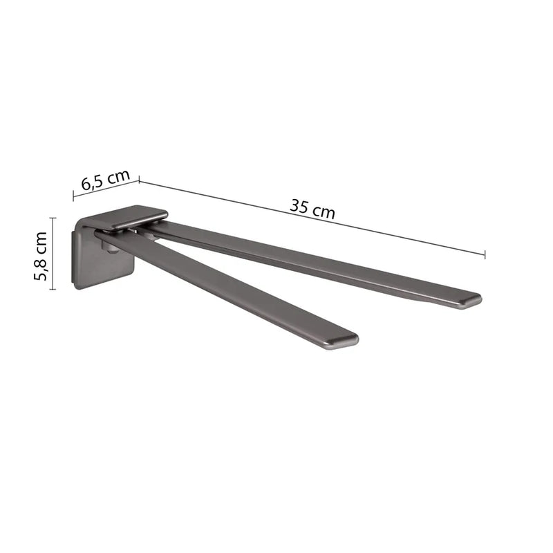 Wall-mounted swivel napkin holder in AISI 304 Steel Gedy Il Giglio series - Chrome
