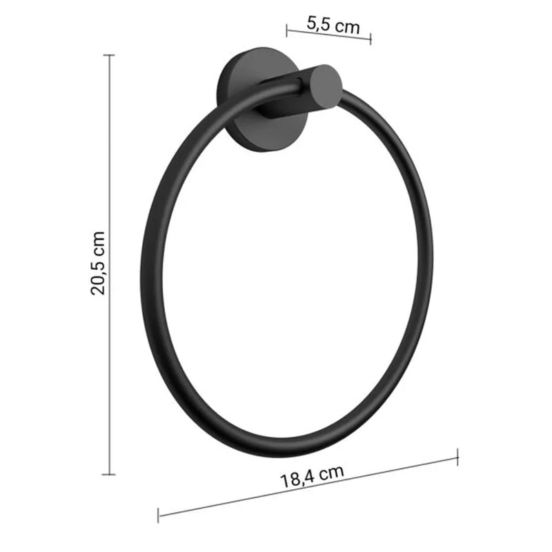 Porte-serviette anneau en acier inoxydable et Cromall Gedy série Felce - chromé