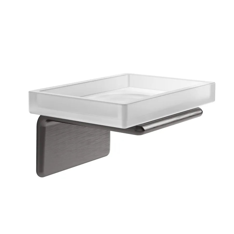Wall-mounted soap holder in Brass and AISI 304 Steel Gedy Il Giglio series - Chrome