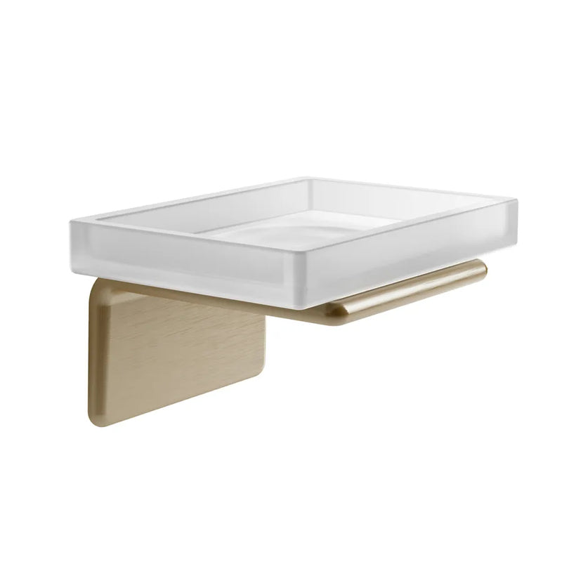 Wall-mounted soap holder in Brass and AISI 304 Steel Gedy Il Giglio series - Chrome