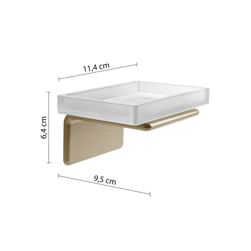 Wall-mounted soap holder in Brass and AISI 304 Steel Gedy Il Giglio series - Chrome