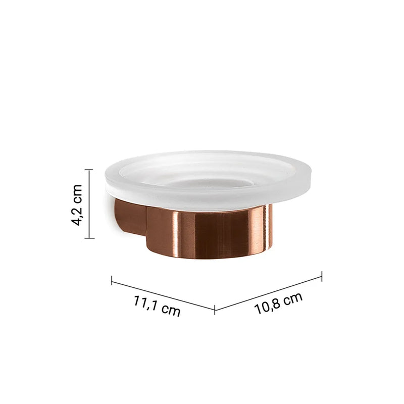 Wall-mounted soap holder in Brass and Cromall by Gedy Pirenei series - Gun Metal