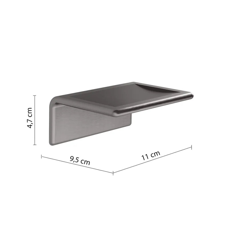 Wall-mounted non-removable soap holder in Brass and AISI 304 Steel Gedy Il Giglio series - Chrome