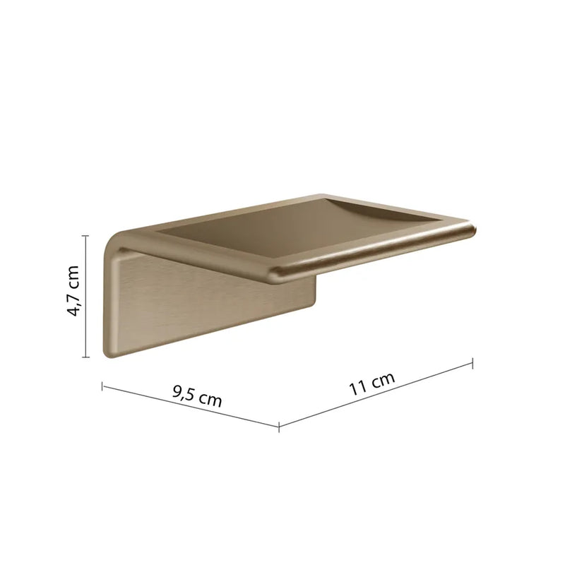 Wall-mounted non-removable soap holder in Brass and AISI 304 Steel Gedy Il Giglio series - Chrome