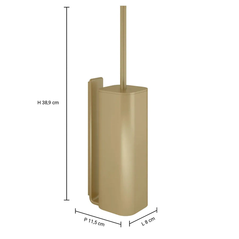 Wall brush in Brass and Aluminum Gedy Il Giglio series - Chrome-plated