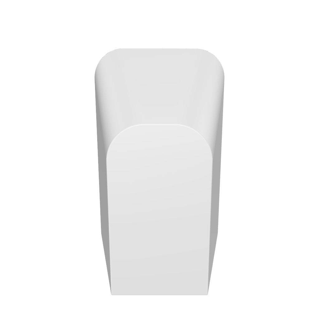 Vaso sospeso modello Build 55x36 x H32 cm con Copriwater di Ceramica Azzurra - Bianco Lucido