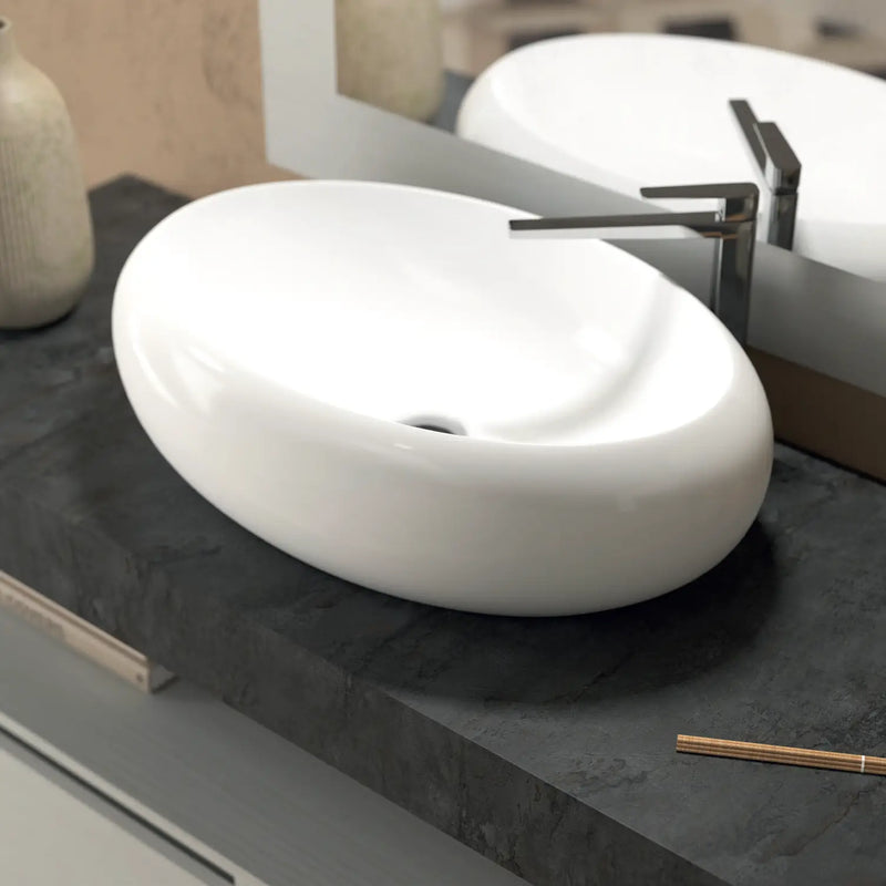 Mobile bagno sospeso Ischia 160 con lavabo, specchio e pensili Made in Italy - Cubi&Co Ischia