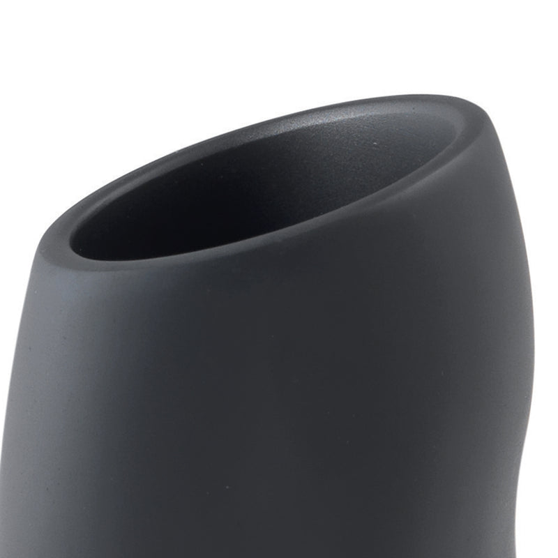 Portaspazzolini da appoggio Gedy serie Iside - Nero Matt