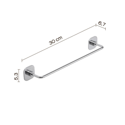 Porta asciugamani 30 cm in acciaio inox e cromall Teide di Gedy - Cromato by CeramicStore | Lo specialista del tuo bagno