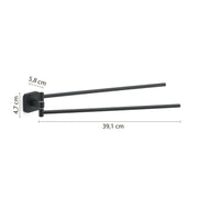 Portasalviette a snodo Gedy modello Tonga 4.7x39.1xH5.8 cm - Nero Matt by CeramicStore | Lo specialista del tuo bagno