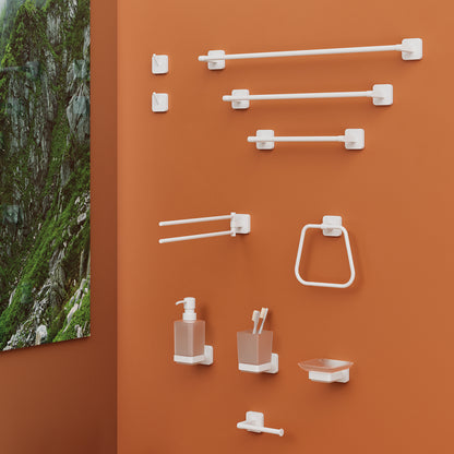 Portasalviette ad anello Gedy modello Tonga 17x4.6xH16 - Bianco Matt by CeramicStore | Lo specialista del tuo bagno