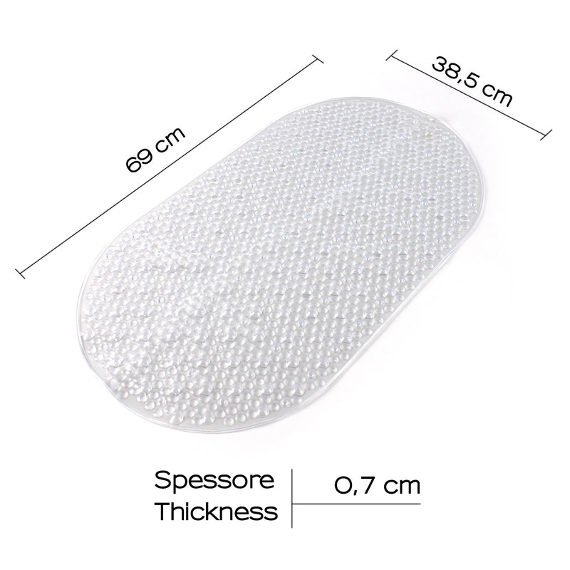 Tappeto antiscivolo vasca modello Solid di Gedy - Trasparente by CeramicStore | Lo specialista del tuo bagno