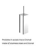Scopino in Acciaio Inox con ciuffo in setole di Gedy serie Kansas - Cromato by CeramicStore | Lo specialista del tuo bagno