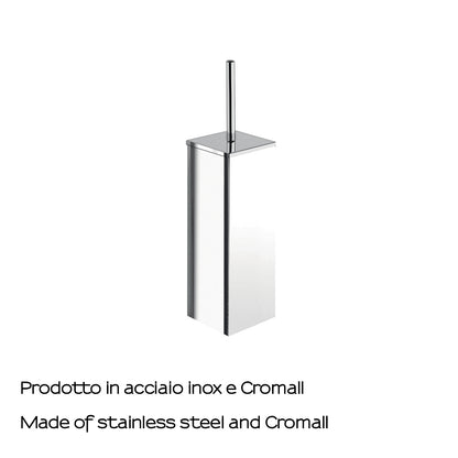 Scopino in Acciaio Inox con ciuffo in setole di Gedy serie Kansas - Cromato by CeramicStore | Lo specialista del tuo bagno