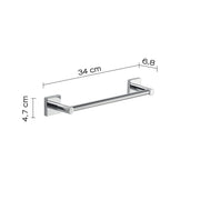 Portasalviette a muro 30 cm Fuji di Gedy - Cromato by CeramicStore | Lo specialista del tuo bagno