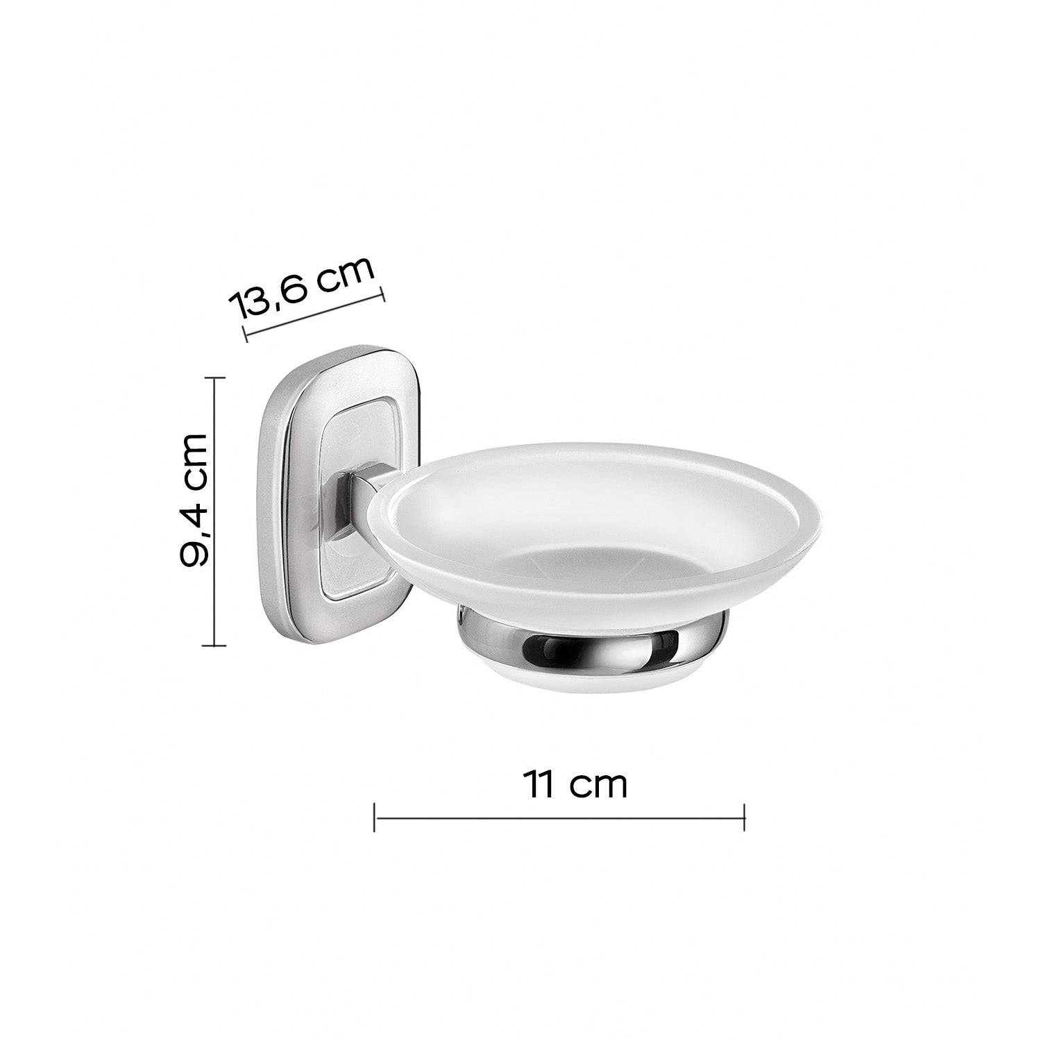 Portasapone a parete di Gedy serie Everest - Cromato by CeramicStore | Lo specialista del tuo bagno