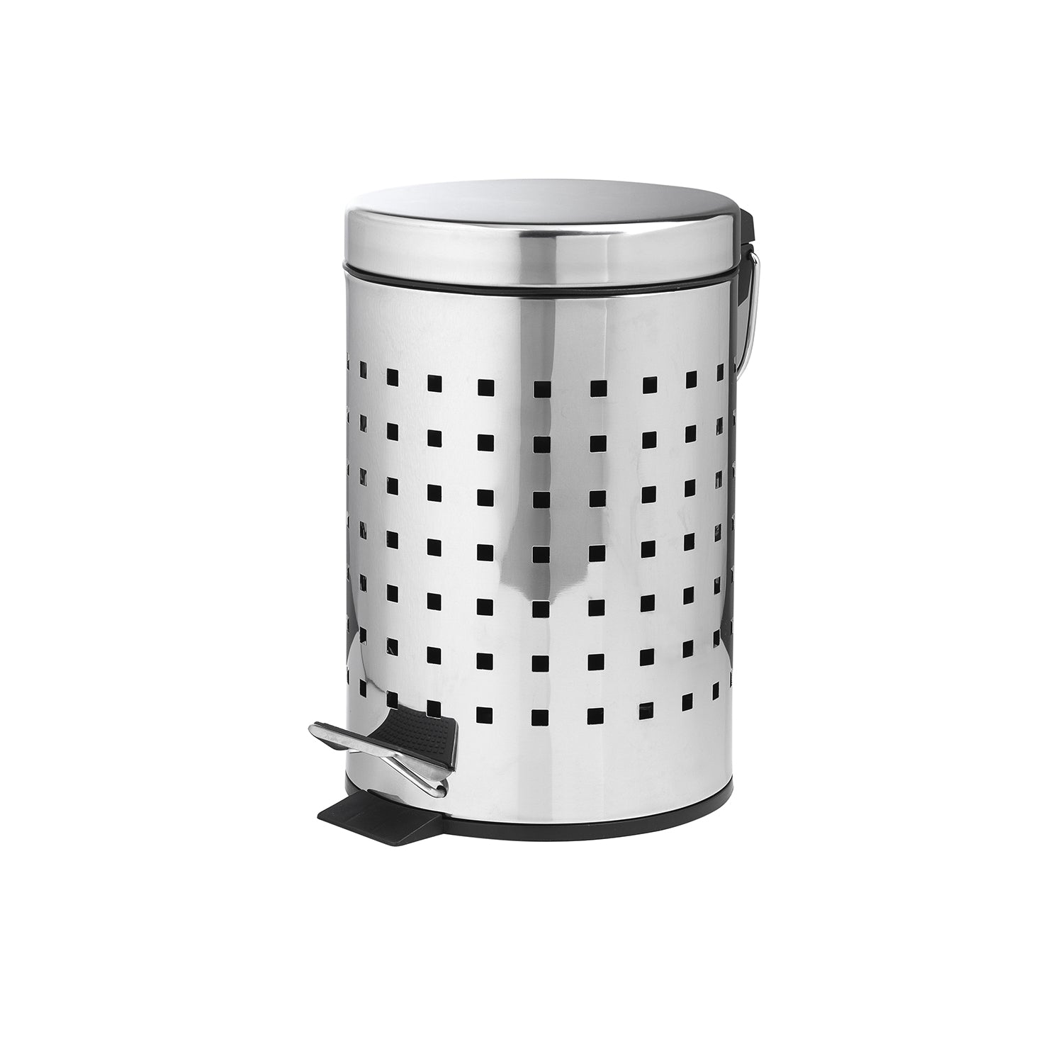 Portarifiuti in Acciaio Inox da 3 lt modello Grid di Gedy - Cromato by CeramicStore | Lo specialista del tuo bagno