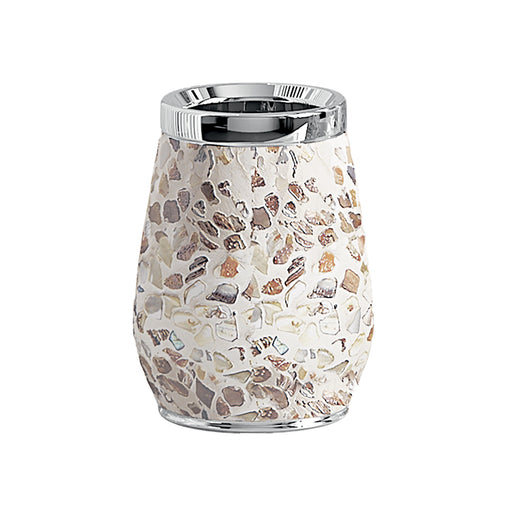 Portaspazzolini in ceramica e madreperla Gedy serie Marina - Crema