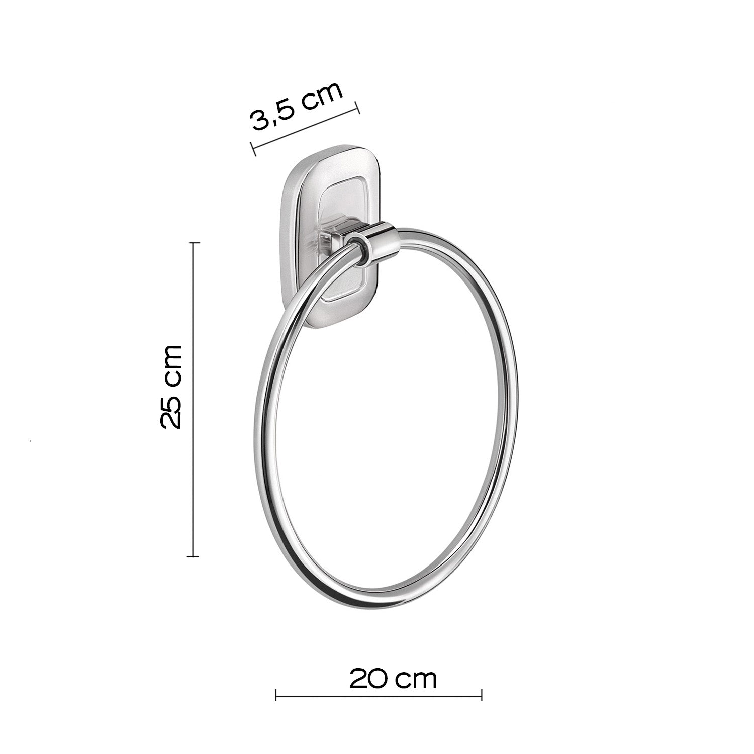 Porta asciugamani ad anello di Gedy serie Everest - Cromato by CeramicStore | Lo specialista del tuo bagno