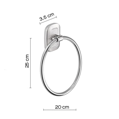 Porta asciugamani ad anello di Gedy serie Everest - Cromato by CeramicStore | Lo specialista del tuo bagno
