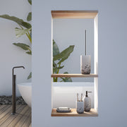 Scopino con dettagli neri Gedy serie Layla - Bianco by CeramicStore | Lo specialista del tuo bagno