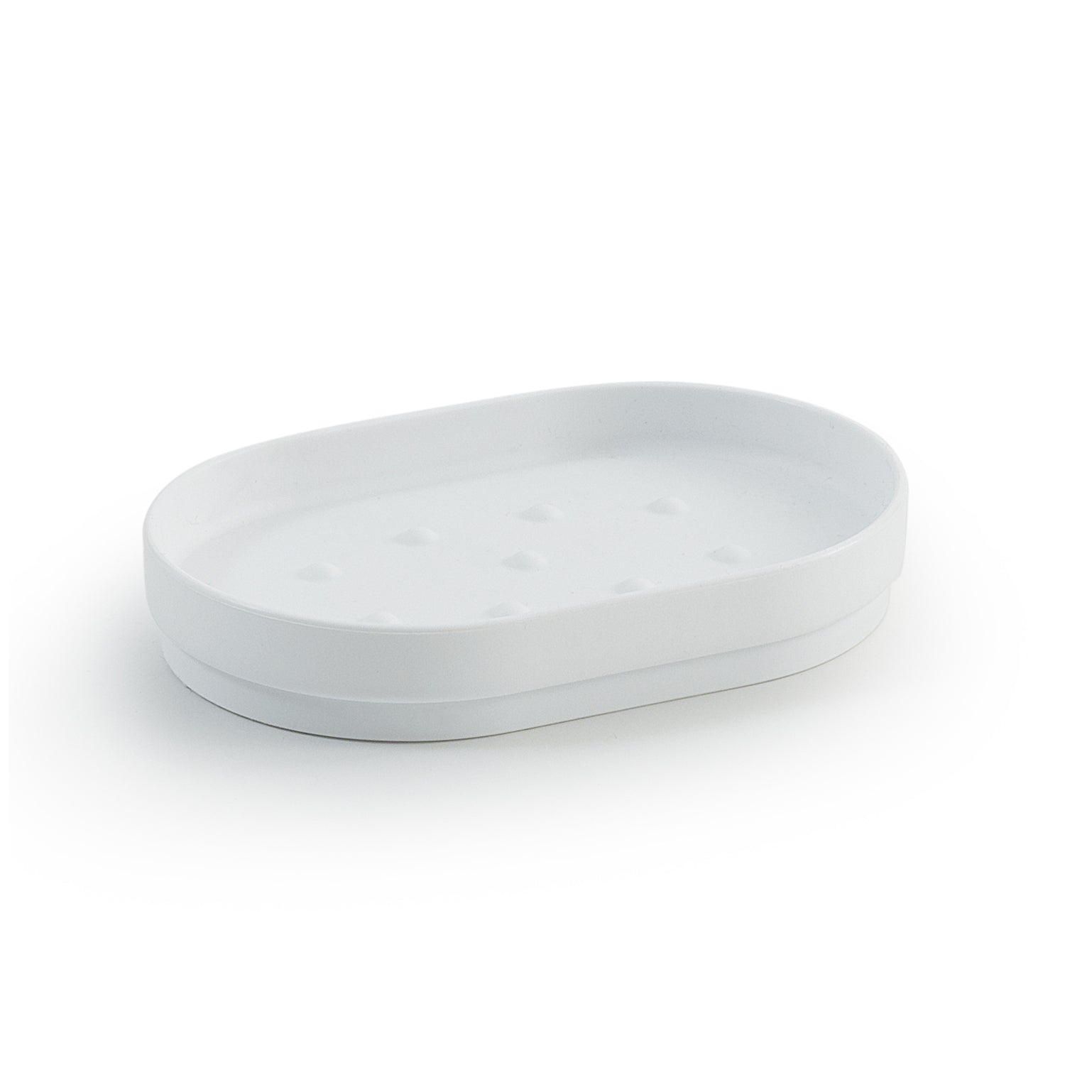 Portasapone in resina Gedy serie Sharon - Bianco Matt