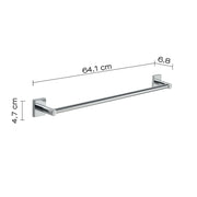 Portasalviette a muro 60 cm Fuji di Gedy - Cromato by CeramicStore | Lo specialista del tuo bagno