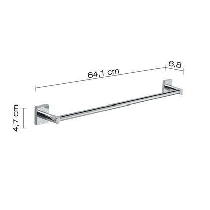 Portasalviette a muro 60 cm Fuji di Gedy - Cromato by CeramicStore | Lo specialista del tuo bagno