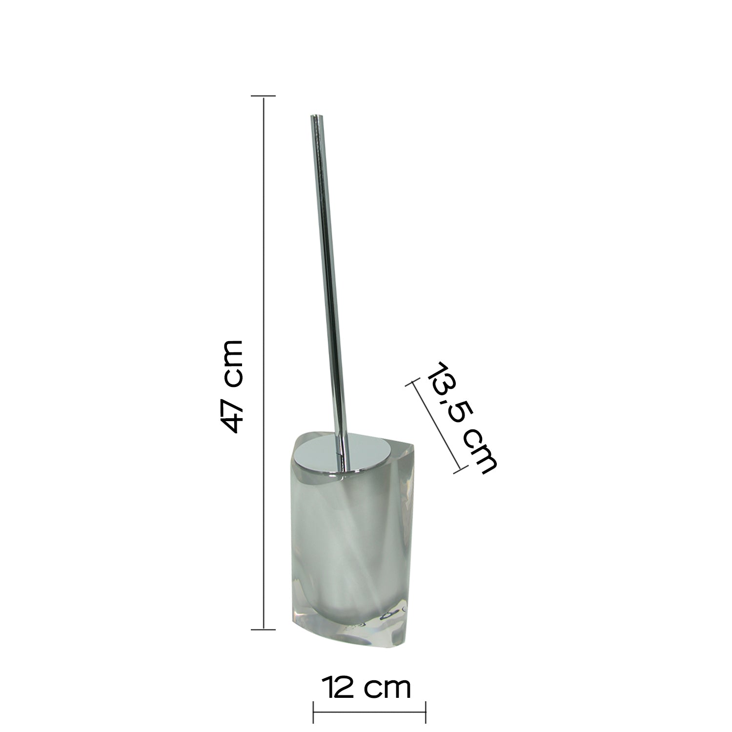 Scopino da appoggio con ciuffo in setole Gedy serie Twist - Argento by CeramicStore | Lo specialista del tuo bagno