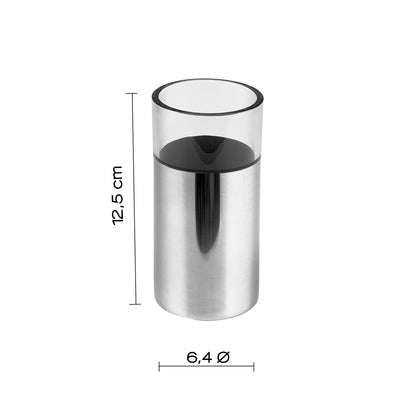 Portaspazzolini in Acciaio Inox Gedy serie Betty - Cromato
