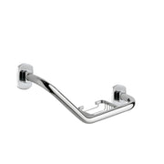 Maniglione 135° con portasapone modello Edera di Gedy - Cromato by CeramicStore | Lo specialista del tuo bagno