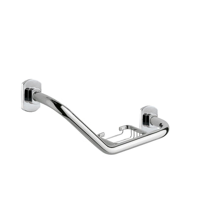 Maniglione 135° con portasapone modello Edera di Gedy - Cromato by CeramicStore | Lo specialista del tuo bagno