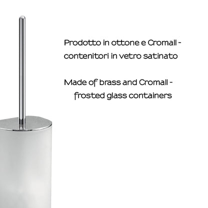 Scopino a parete con ciuffo in setole Kent di Gedy - Cromato by CeramicStore | Lo specialista del tuo bagno