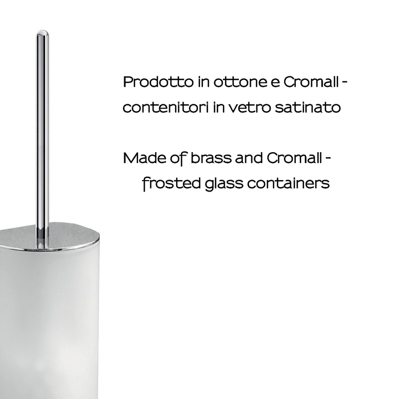 Scopino a parete con ciuffo in setole Kent di Gedy - Cromato by CeramicStore | Lo specialista del tuo bagno
