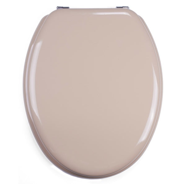 Sedile WC universale modello KLAK realizzato in MDF Beige e Cerniere in acciaio inox