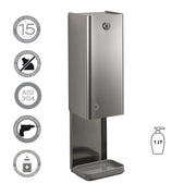 Distributore di sapone/gel igienizzante Touchless di Gedy modello Bonito - Spazzolato by CeramicStore | Lo specialista del tuo bagno