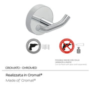 Appendiabiti a muro in Acciaio Inox Eros di Gedy - Cromato by CeramicStore | Lo specialista del tuo bagno