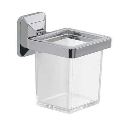 Portaspazzolini con ventosa Gedy Ventus cm 10x12.2x12.5 in Acciaio Inox by CeramicStore | Lo specialista del tuo bagno