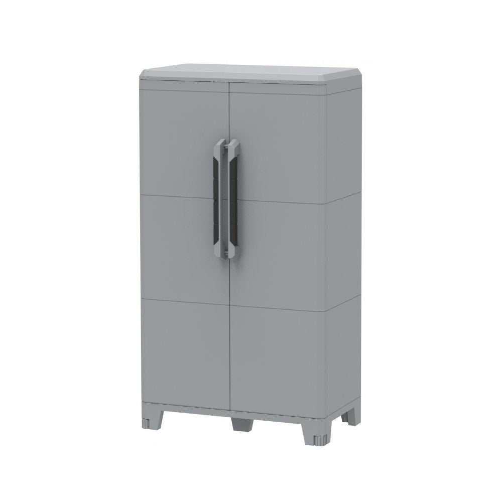 Armadio Terry Transforming in resina a 2 ante e 2 ripiani interni - Grigio by CeramicStore | Lo specialista del tuo bagno