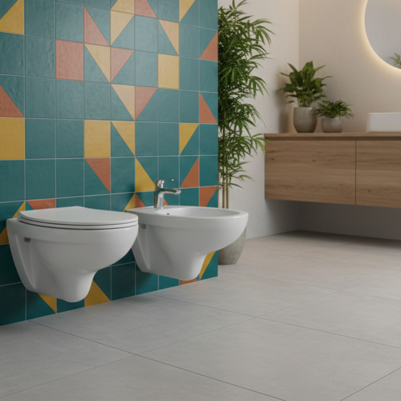 Sanitari sospesi  BathCore Smart wc + bidet + sedile soft close