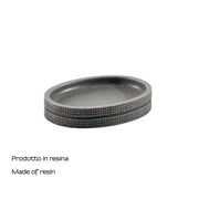 Portasapone in resina Gedy serie Petra - Grigio