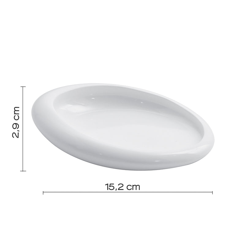 Portasapone da appoggio Gedy serie Iside - Bianco Lucido