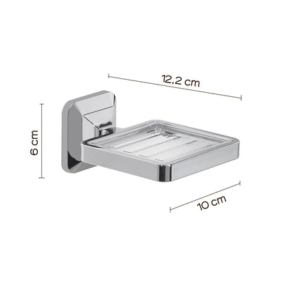 Portasapone con ventosa Gedy Ventus cm 10x12.2x6 in Acciaio Inox by CeramicStore | Lo specialista del tuo bagno